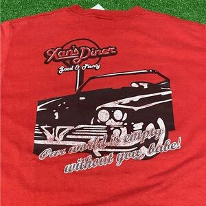 Vintage 90s XAN’S DINER Mississippi T-Shirt Red Fruit of the Loom S/M Promo Tee